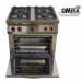 Gasherd 4 Flammen mit Statisch Gas-Backofen GN 1/1