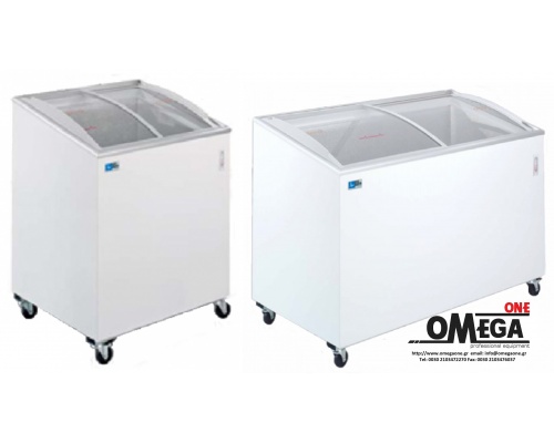 FIVSC Sliding Curved Glass Lid Chest Freezer