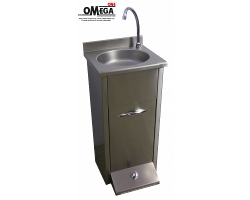 Gastro Handwaschbecken aus Edelstahl Fussbedienung, Standmodell