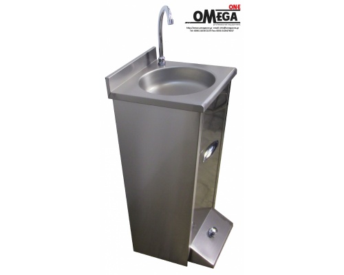Gastro Handwaschbecken aus Edelstahl Fussbedienung, Standmodell