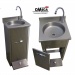 Gastro Handwaschbecken aus Edelstahl Fussbedienung, Standmodell
