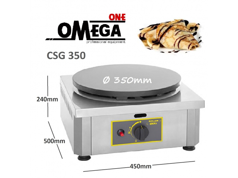 350mm and 400mm Double Gas Crepe Maker. Roller Grill professional crepe