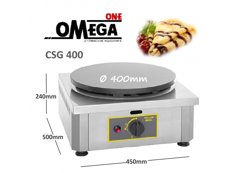 350mm and 400mm Double Gas Crepe Maker. Roller Grill professional crepe