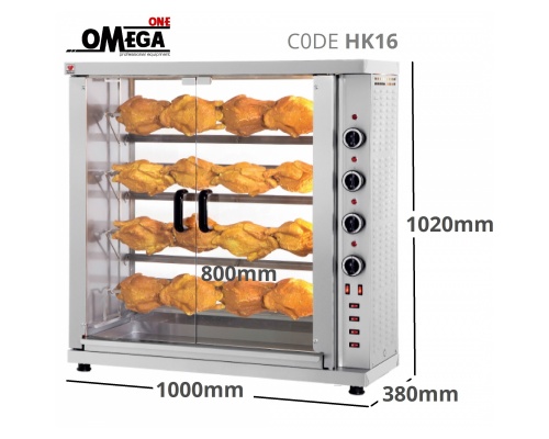 Hähnchengrill Elektro 4 Spieße