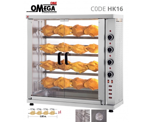 Hähnchengrill Elektro 4 Spieße