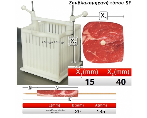 ΣΟΥΒΛΑΚΟΜΗΧΑΝΗ έως 60 gr 105 τεμάχια ΠΛΑΚΕ (κοπή κρέατος)