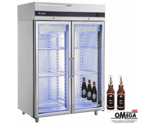 Double Glass Door Upright Bottle Beer Cooler -2°C / +8°C Omega One