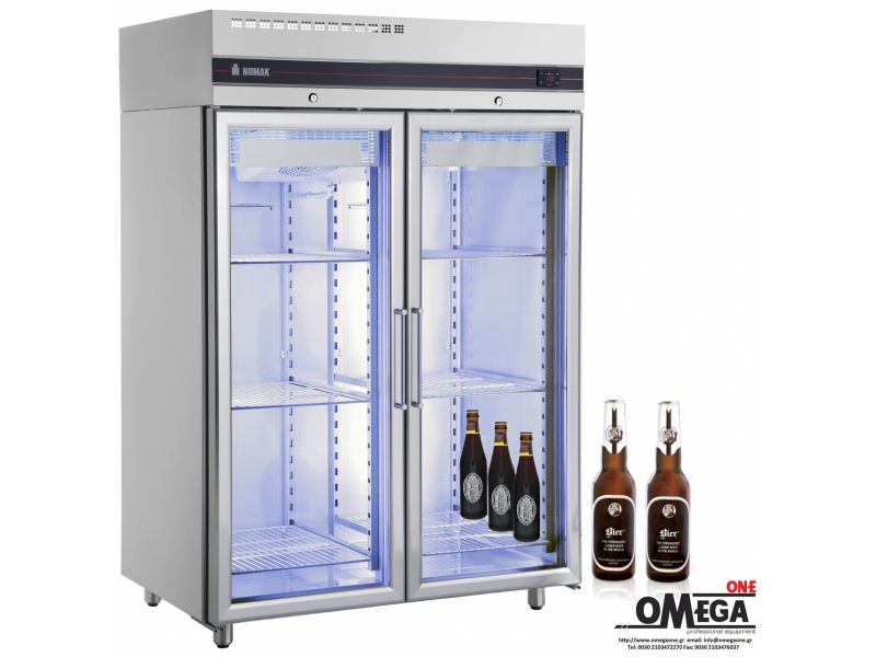 Flaschenkühlschrank 2 Glastüren Omega One, Gastro bier kühlschrank