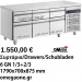 Gastronomie Kühltisch mit Tür und Schubladen 1792 mm omega-one