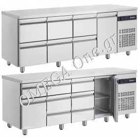 2242 mm Catering Refrigerated Counters with door and drawers  