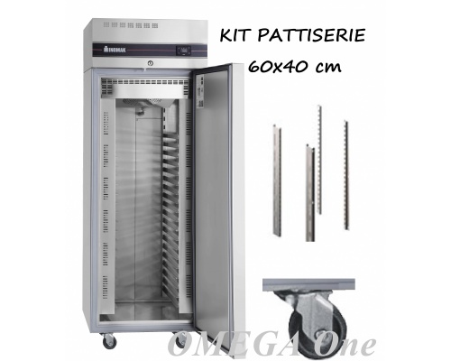 Gewerbekühlschrank mit Glastüren und 4 Räder 654 Ltr