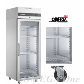 Single Glass Door Upright Freezer with Castors 654 Ltr