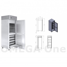 Ψυγείο Θάλαμος Ψαριών με 2 Πόρτες 5 Συρτάρια 700x780x206 mm 