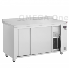 Hot Cupboard with Legs & Worktop with Upstand dim. 1392x700x870/930 mm 
