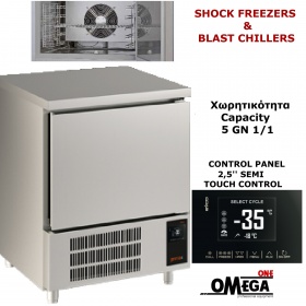 Schockfroster-Schnellkühler 5 GN 1/1 Control Semi-Touch
