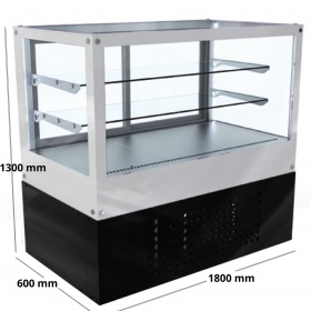 Ηeated Display Cases Bakery & Snack dimensions 1800×600×1300 mm