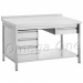 Tables with Legs and Shelf - Disassembled Worktables. Models with  an upstand available as standard.