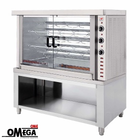 5 Spit Electric Chicken Rotisserie Oven with Base | Omega One