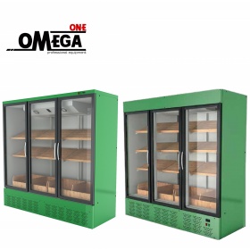 Kühlvitrinen Produktpräsentation Obst Gemüse 360 cm  Omega One  Wandkühlregal mit 2 Regalböden, Wandkühlregal mit 3 Regalböden, Kühlvitrinen  und Wandkühlregale für Obst, Kühlvitrine für Obst und Gemüse Supermarkt,  Kühlvitrinen Produktpräsentation Obst