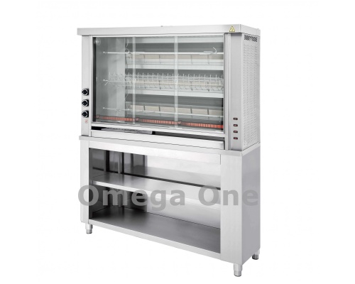 Profi Spanferkel Lamm Gas 3 spieße mit Base | Omega One