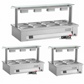 GN 1/1 Electric Bain Marie -Wet Heat -Single Sneeze Guard
