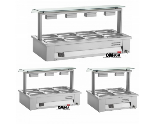 GN 1/1 Electric Bain Marie -Wet Heat -Single Sneeze Guard