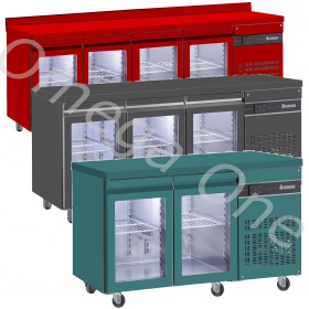 Commercial Opening Glass Doors Refrigerated Counter Series 600 | Color exterior