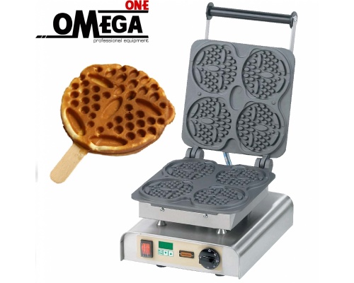Waffle Maker 4 Teddy waffles on the stick