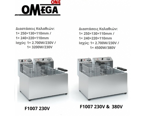 4+7 Ltr Double Tank Electric Countertop Fryers