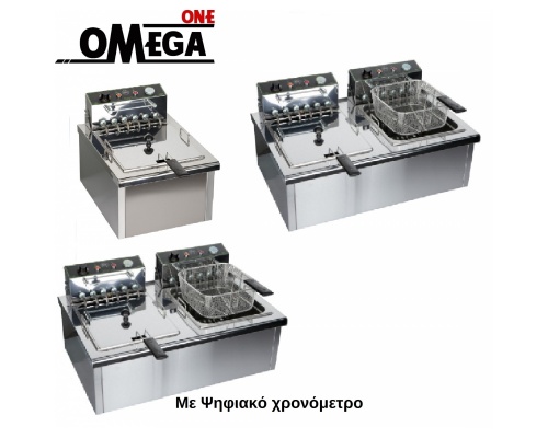 12 Ltr Double and Single Tank Electric Countertop Fryers