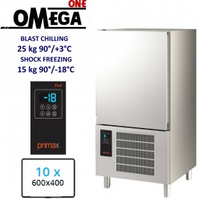 10 Grid 600×400mm Blast Freezers & Blast Chillers Control panel Programmable Primax