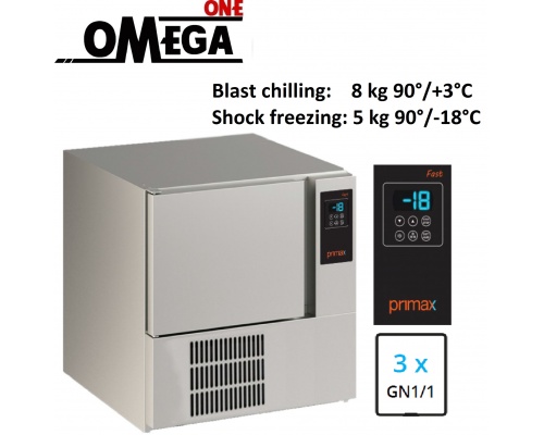 3 GN 1/1 Blast Freezers & Blast Chillers Panel Programmable