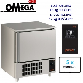 5 Trays 600x400mm Blast Freezers & Blast Chillers Control panel Semi Touch