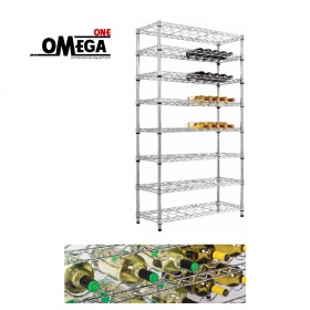 Chrome wire shelf wine rack
