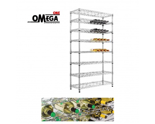 Chrome wire shelf wine rack