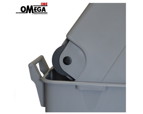 Pedal Waste Bin -Plastic with Wheels 