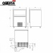 Full Ice Cube Makers 130kg/24hr = 7.222 cubes Storage bin 75kg = 4.167 cubes