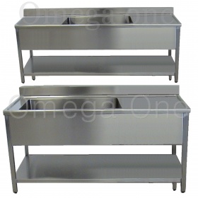 Stainless Steel Utility Sink 200x70x85 cm