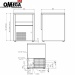 Full Ice Cube Makers 40kg/24hr = 2.222 cubes Storage bin 15kg = 833 cubes