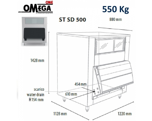 Αποθήκη Συντήρησης Πάγου έως 550 Kg