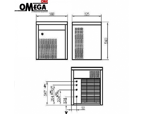 Παγομηχανή Πάγου Νιφάδα-Τρίμα 300kg/24ωρο 