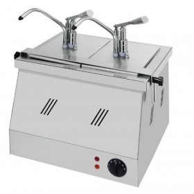 2 GN 1/4 5+5 Lt Food Warmers with Pump