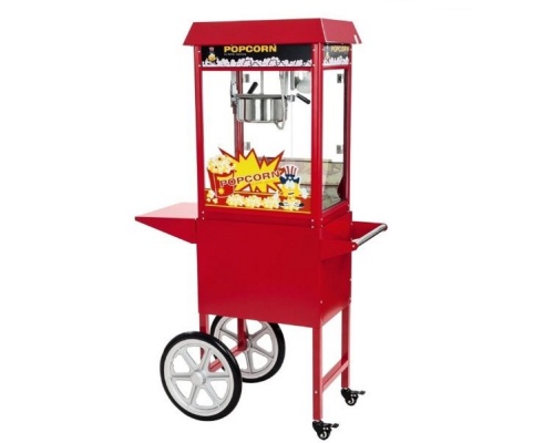 Μηχανή Popcorn με Trolley Κόκκινο χρώμα RCPW 16E