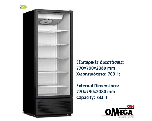 Kühlschrank 1 Glastür 783 liter