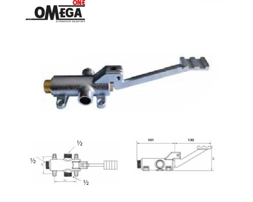 Single Foot Operated Floor Mounted Mixing Pedal Tap ECO