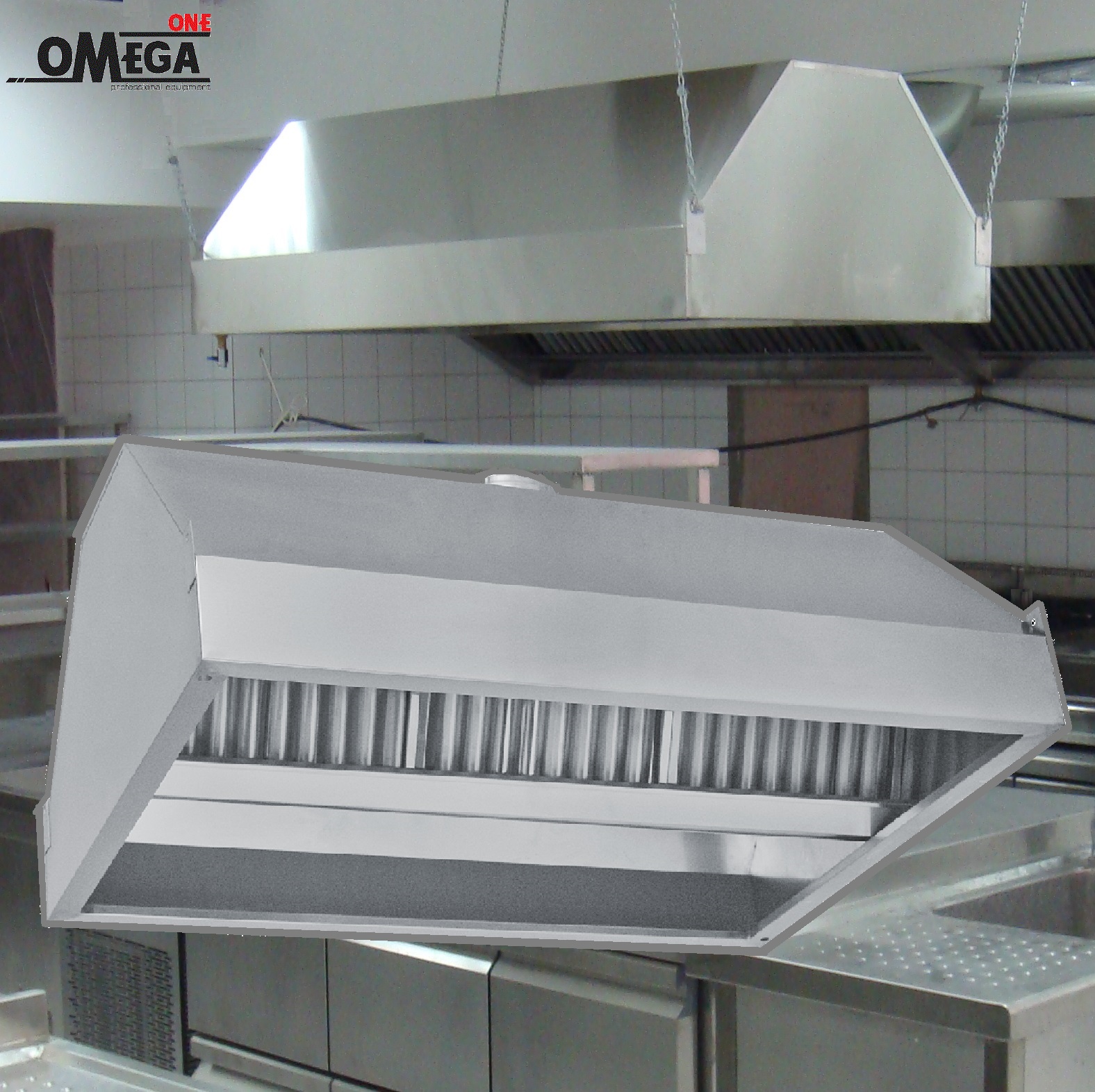 Central Hoods Extraction Exhaust Canopy Omega One, Extraction Canopy